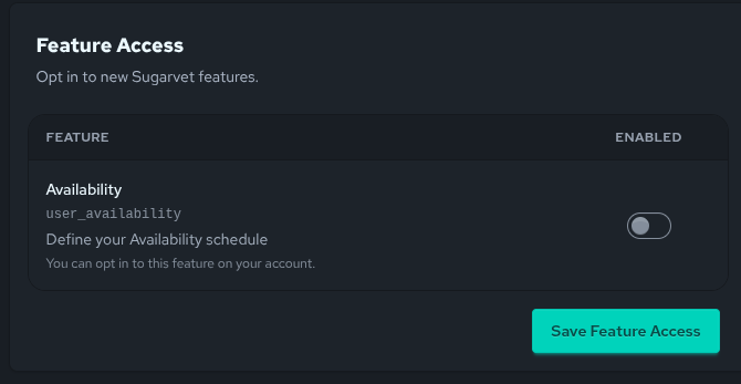 Feature Control Preview